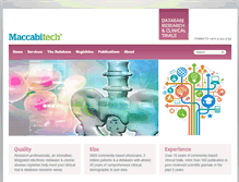 Tablet Screenshot of databaseresearch.maccabitech.com